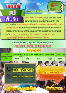 สอบเข้าม.1 สาธิตมหาวิทยาลัยเชียงใหม่